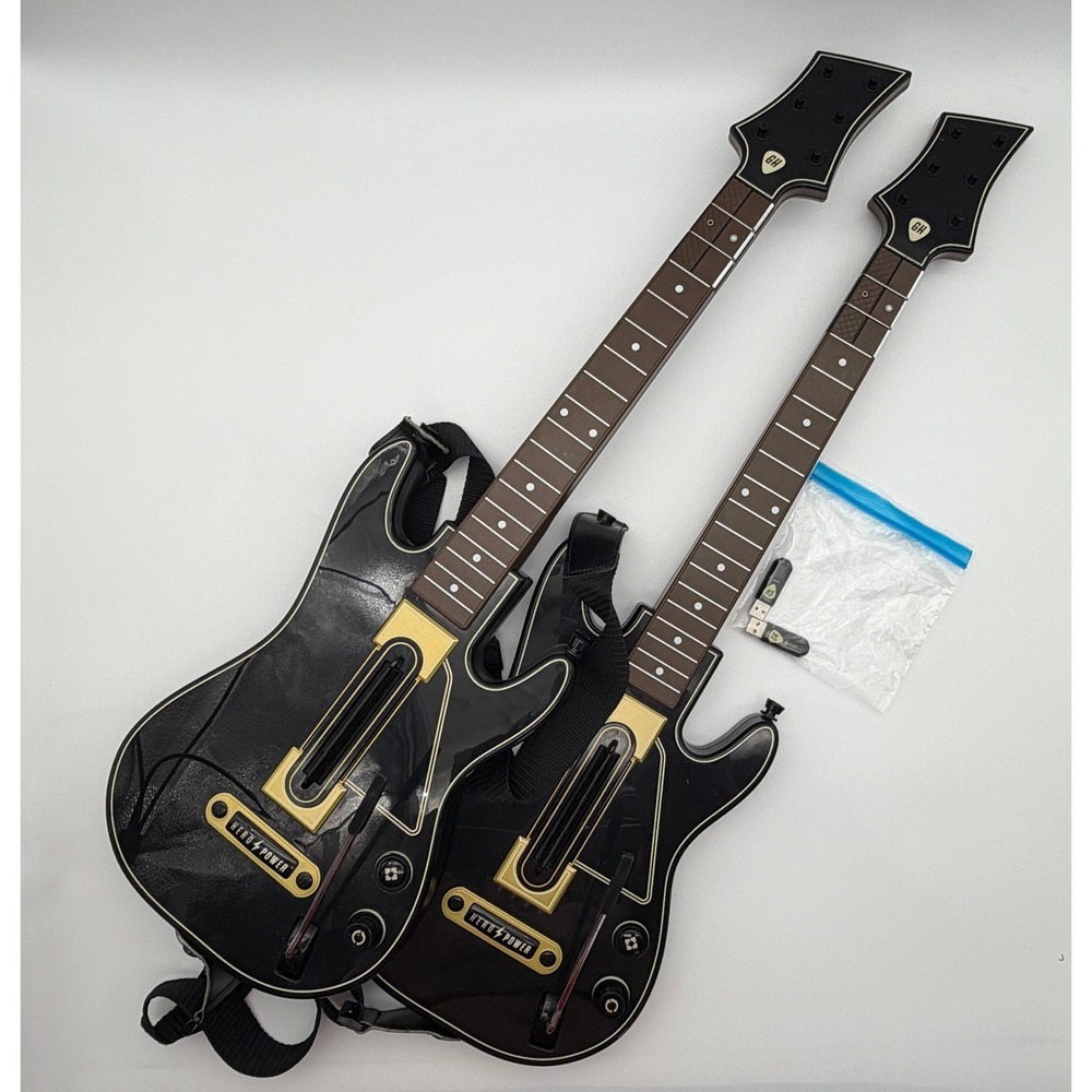 Guitar Hero Live PS4 Bundle 2 Guitars 2 Dongles & 2 Straps